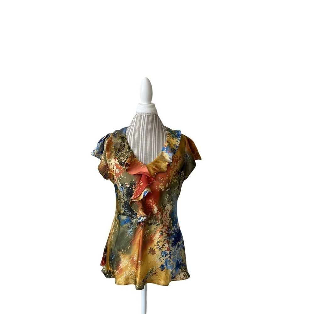 Hayley Matthews silky blouse size XL.